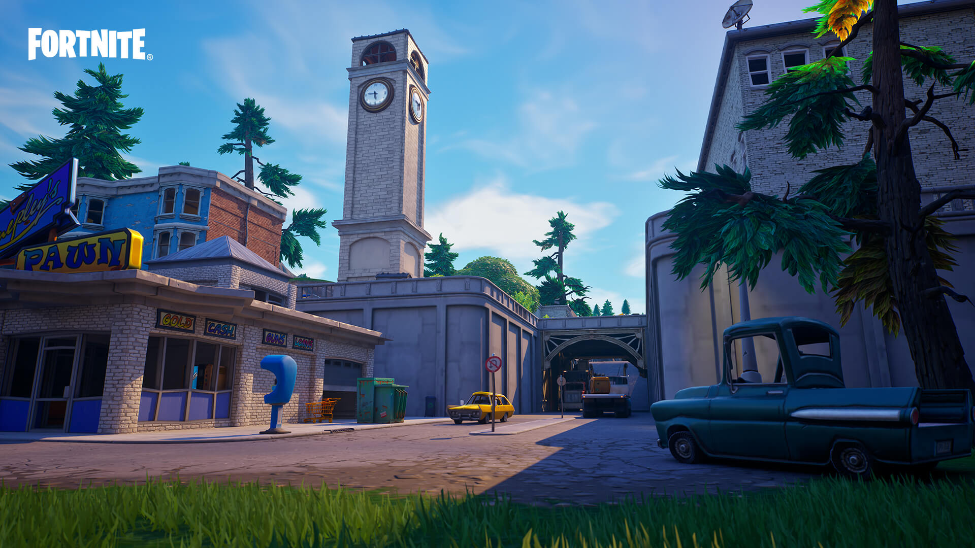Tilted Towers as it is seen in Fortnite OG