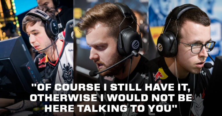 G2: “Of course I still have it, otherwise I would not be here talking to you”