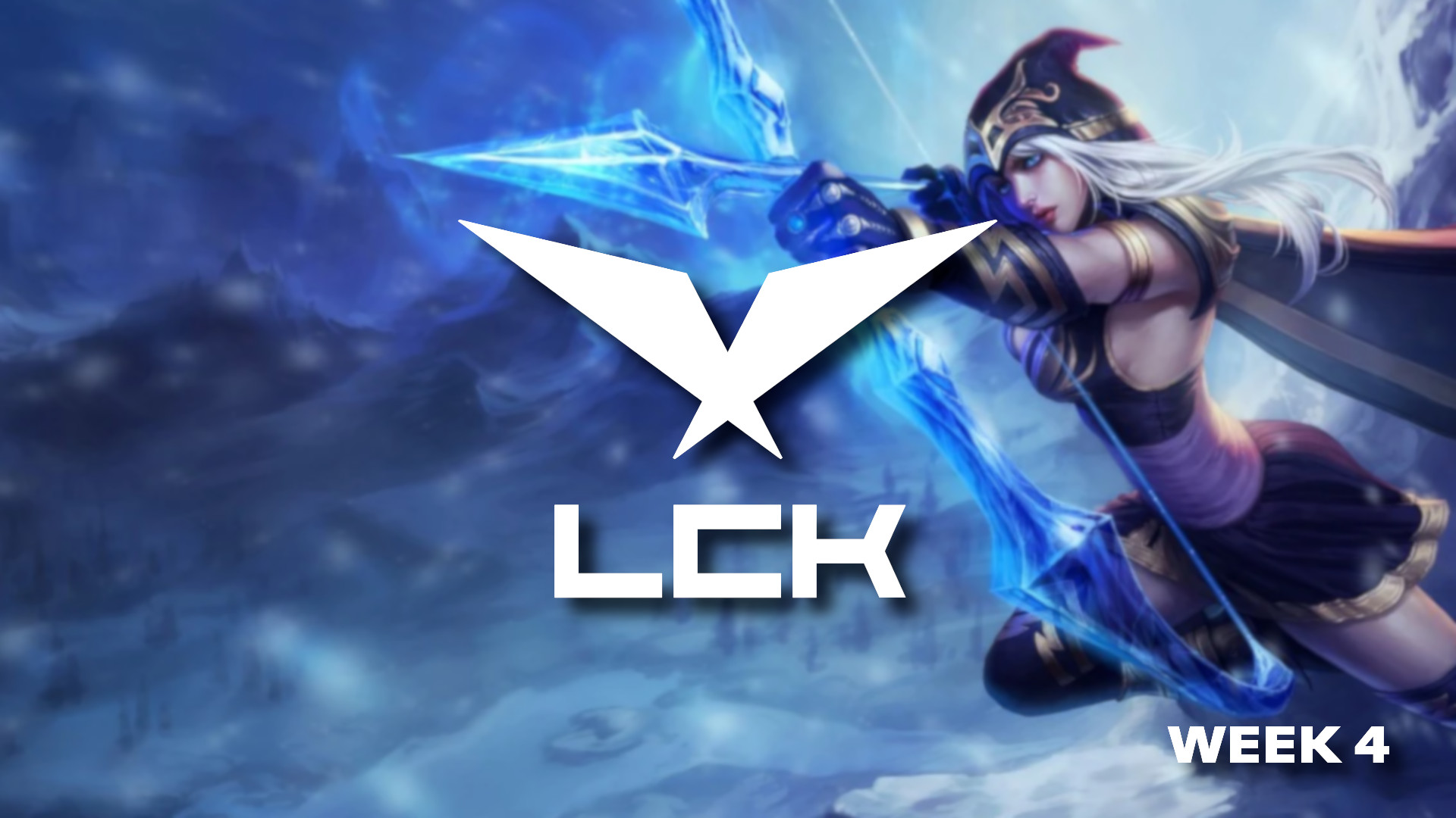 LCK Week 4 graphic featuring Ashe