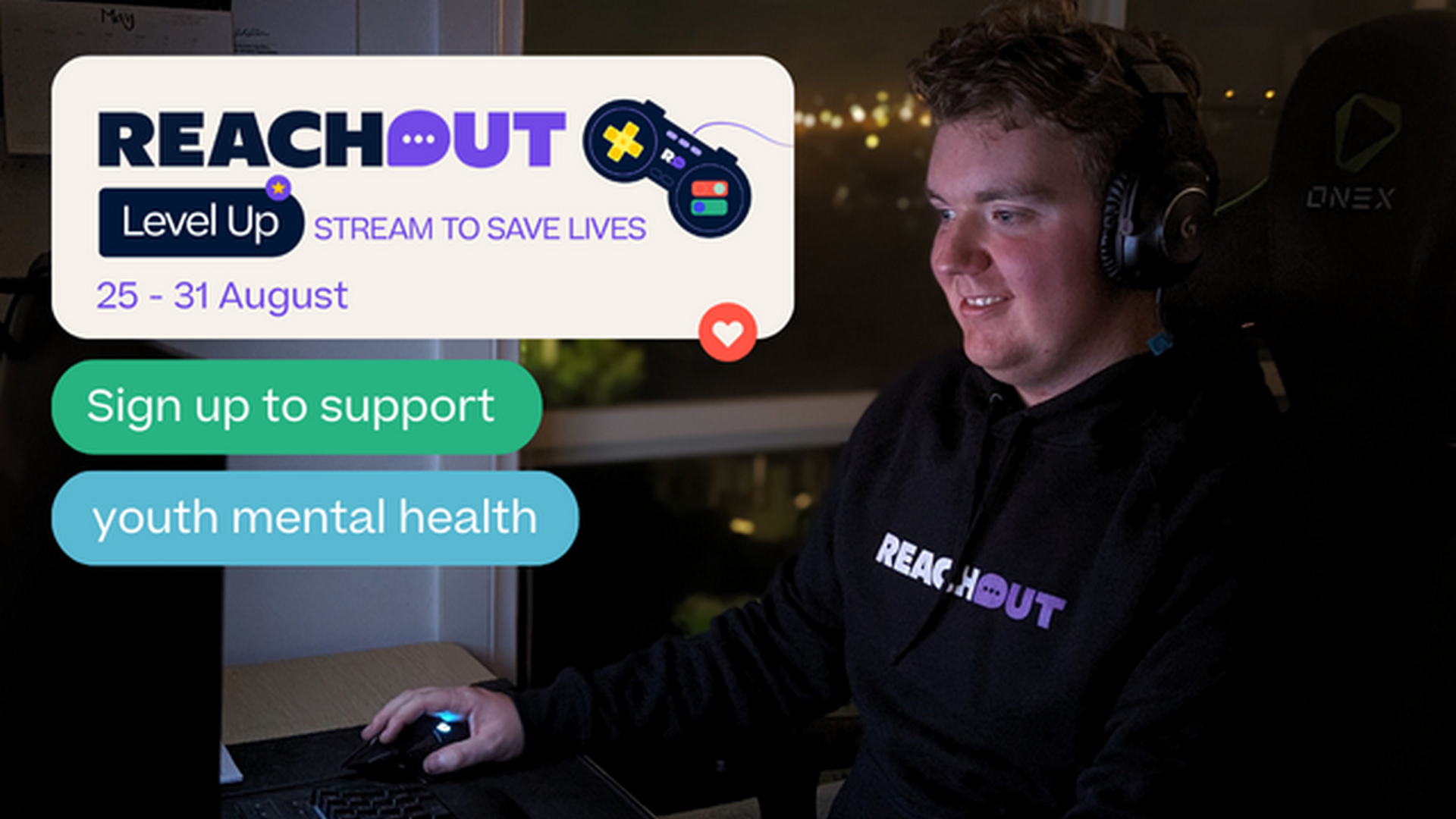 ReachOut, Level Up: Australian Streamers Join Forces to Raise Funds and Awareness for Crucial Youth Mental Health Support