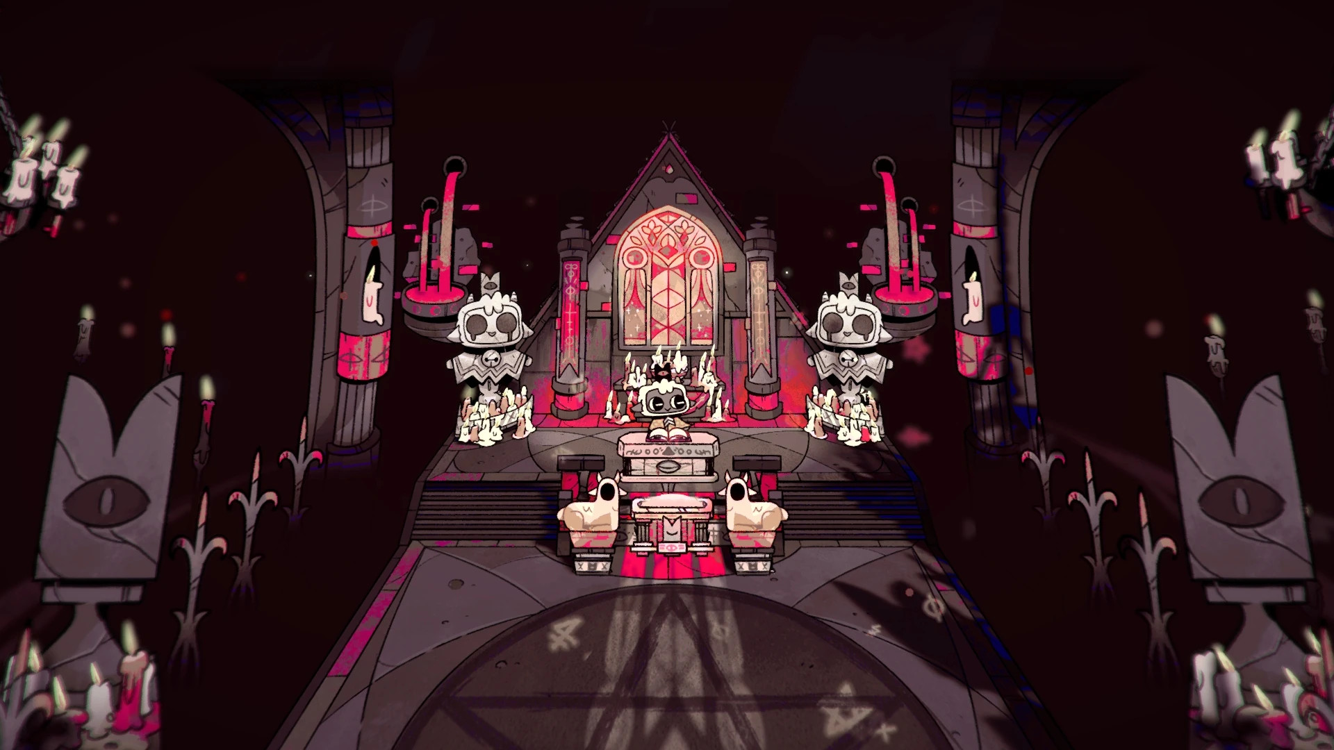 Screenshot of the Temple from Cult of the Lamb