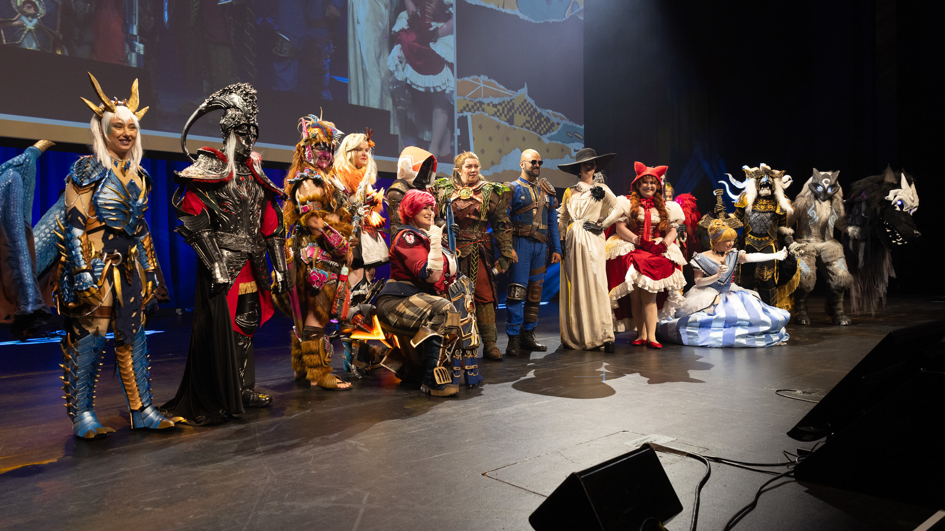 Group Shot from PAX Aus 2024's Cosplay Central Crown Championships