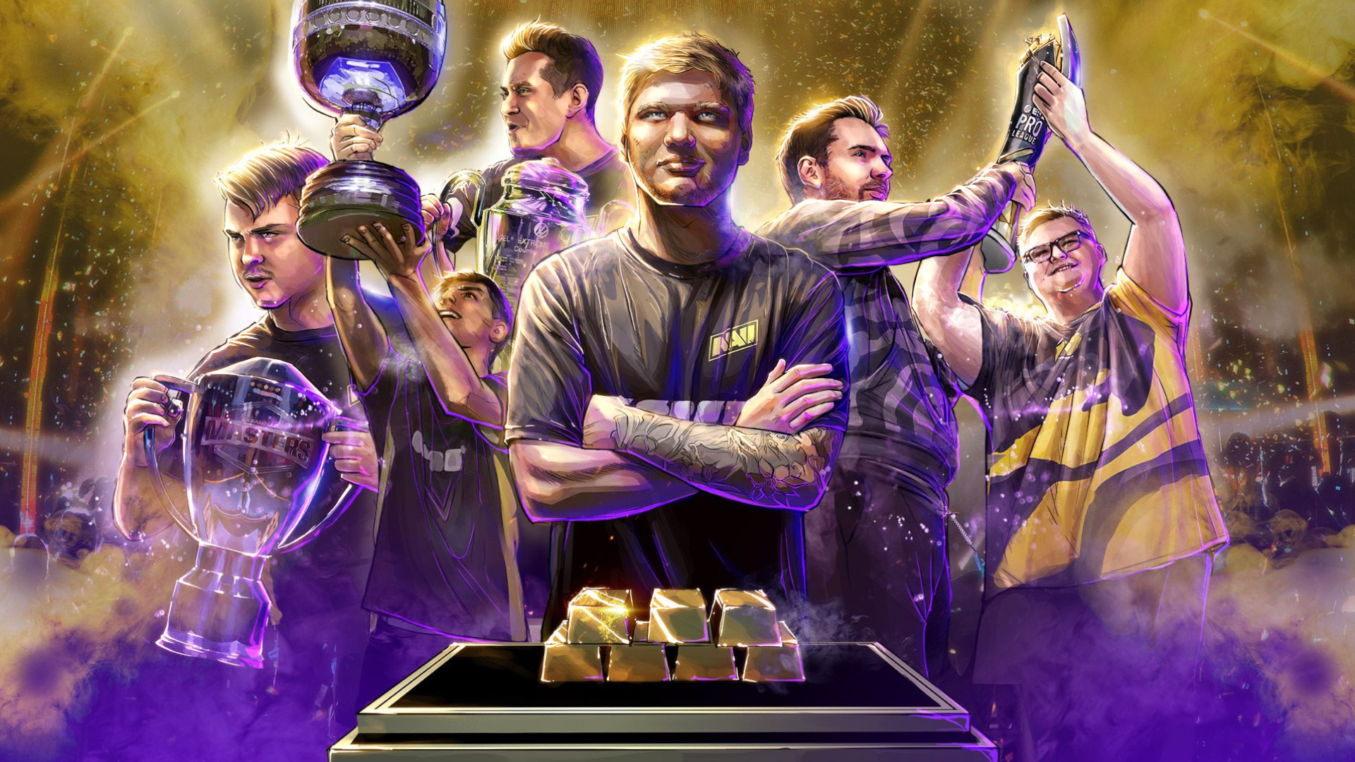 Graphic of Natus Vincere's win including the ESL Grand Slam