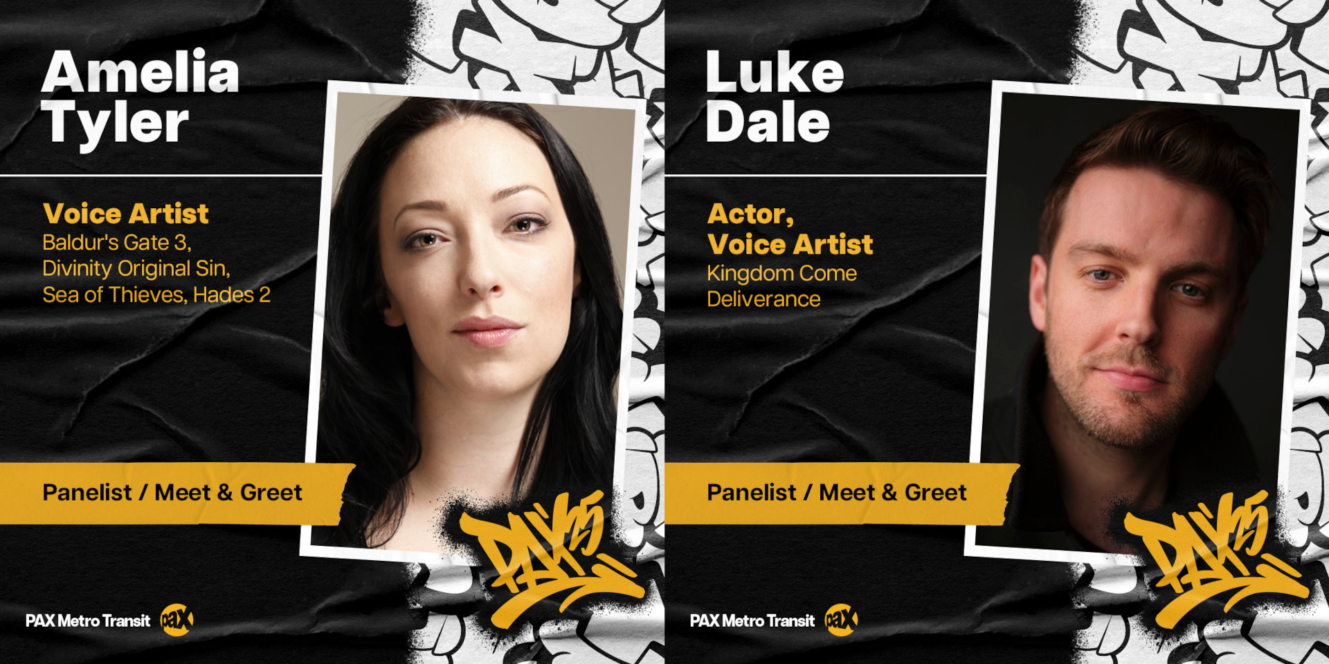 Amelia Tyler & Luke Dale as guests for PAX Aus 2025
