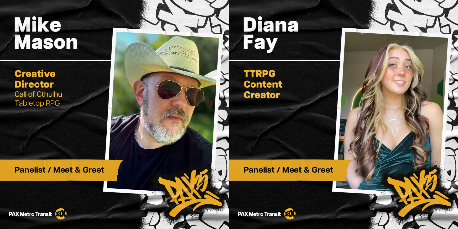 Mike Mason & Diana Fay as guests for PAX Aus 2025