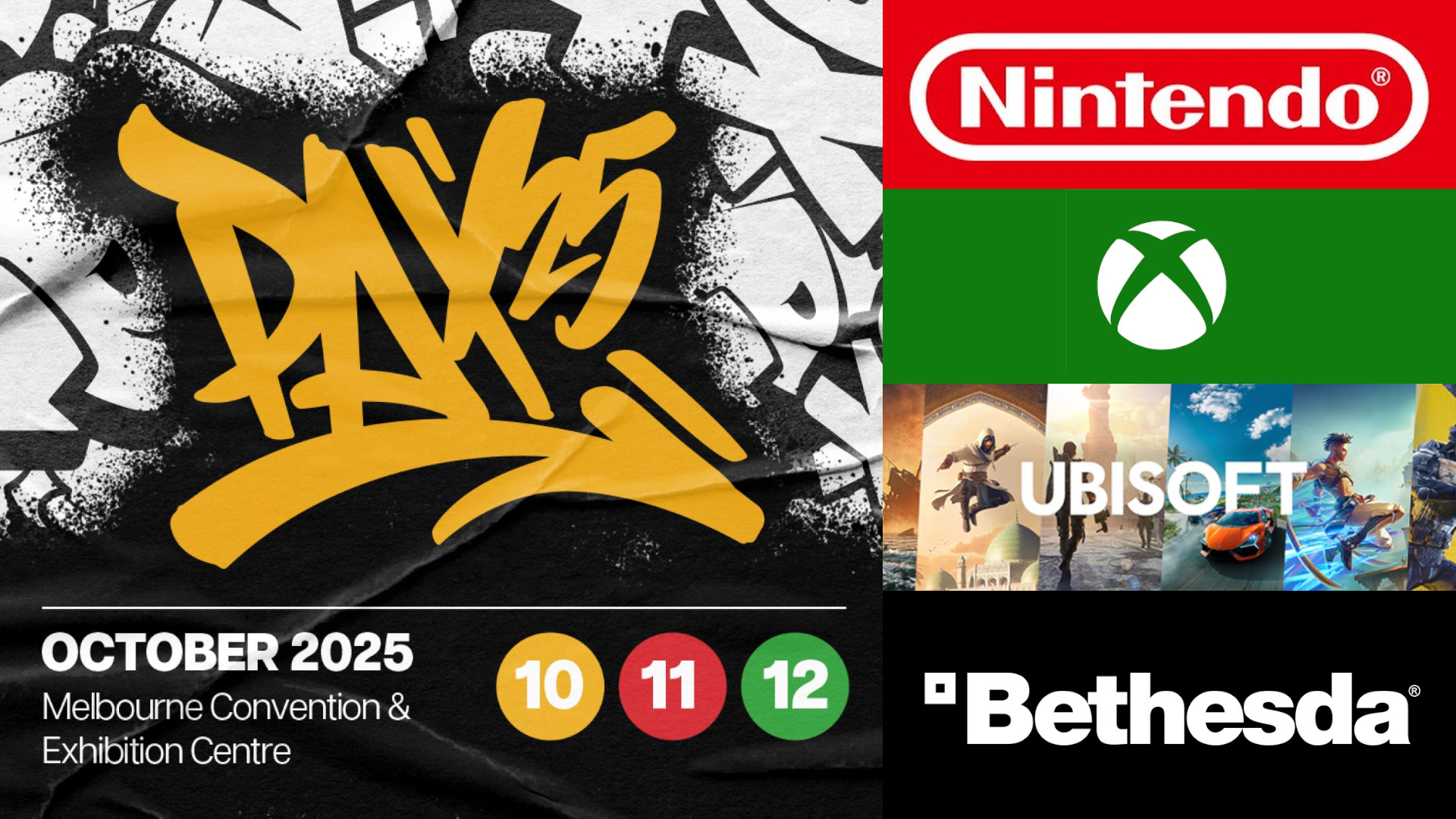 Nintendo, Xbox, Ubisoft, and Bethesda at PAX Aus 2025