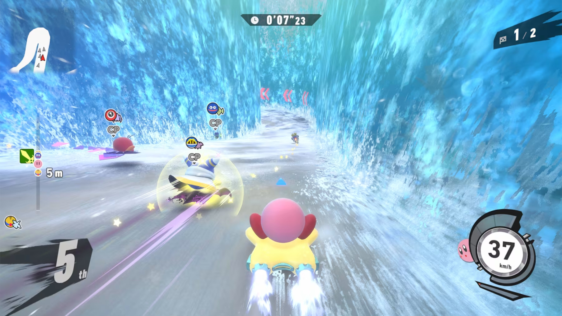 Screenshot of Kirby Air Riders