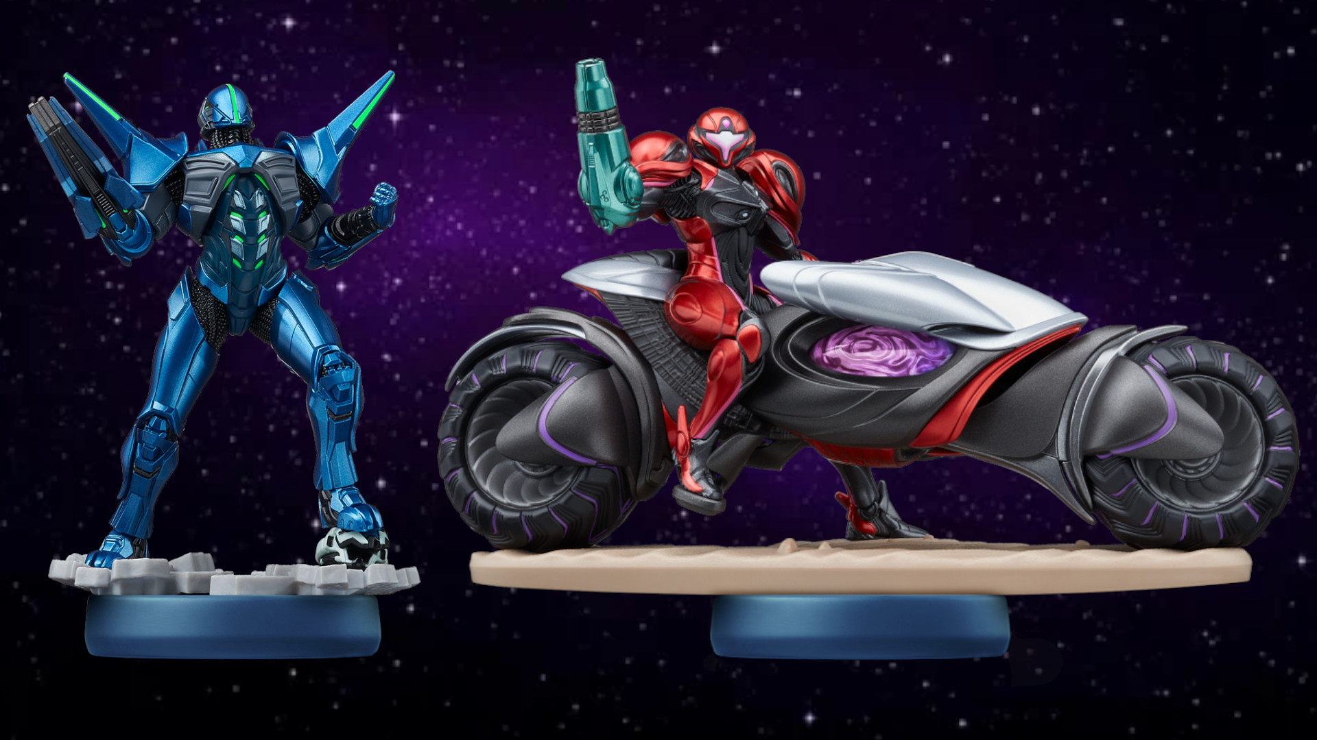 Sylux and Samus & Vi-O-La amiibo for Metroid Prime 4: Beyond